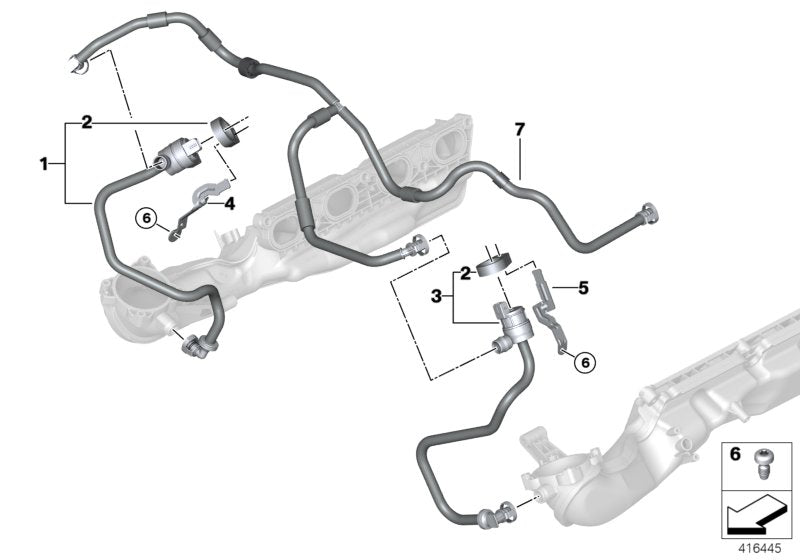 Genuine BMW 13907848344 Fuel Tank Breather Line (Inc. X5 M & X6 M)