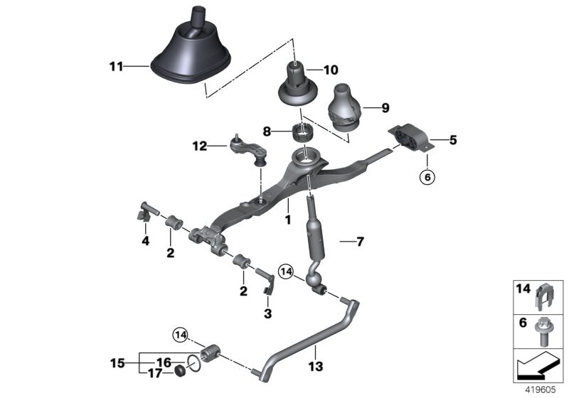 Genuine BMW 25118614518 F21 Shifting Arm (Inc. 320d, 220d & 425d)