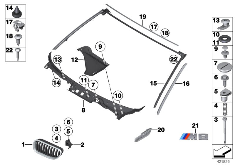 Genuine BMW 51767223245 Strip, Column A Left GLANZSCHWARZ (Inc. 640dX, 640i & M6)