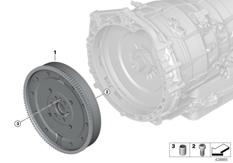 Genuine BMW 21208681723 F30 G30 Torsional Vibration Damper (Inc. 330e, 530e & 530eX)