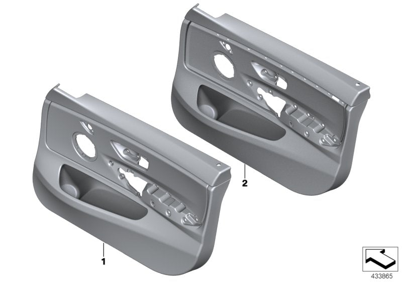 Genuine BMW 51417347111 Door Trim Panel, Front Left SCHWARZ (Inc. 428iX, 418i & 440iX)