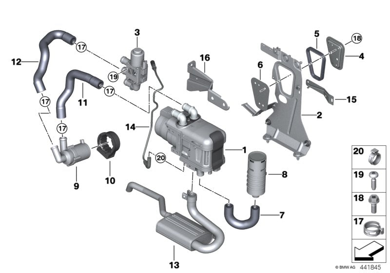 Genuine BMW 64129321062 G30 G11 Parked Car Heater Gasoline (Inc. 750LiX, 520i 1.6 & 520i)