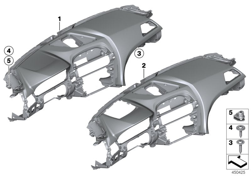 Genuine BMW 51459240773 Trim Panel Dashboard, Leather SCHWARZ (Inc. 650iX 4.4, 640iX & 640d)