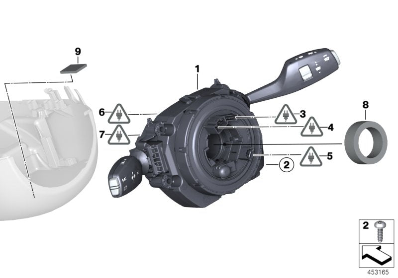 Genuine BMW 61319351144 Switch Unit Steering Column (Inc. 328d, M240i & 428i)