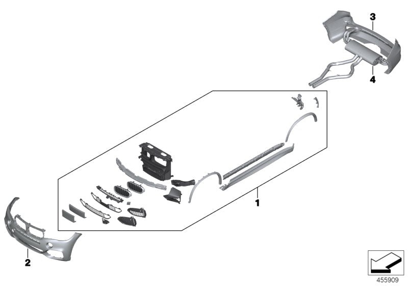 Genuine BMW 51118062490 F15 TriCover, Bumper, Primed, Front SRA+ICAM (Inc. X5)