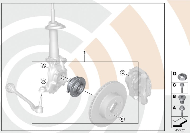Genuine BMW 31222409786 E84 Repair Kit, Wheel Bearing, Front VALUE LINE (Inc. X1)