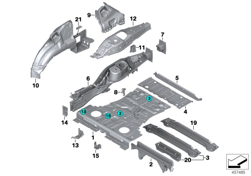 Genuine BMW 41117185745 E72 E70 Left Edc Cable Bracket (Inc. X5 25d, Hybrid X6 & X6 50iX)