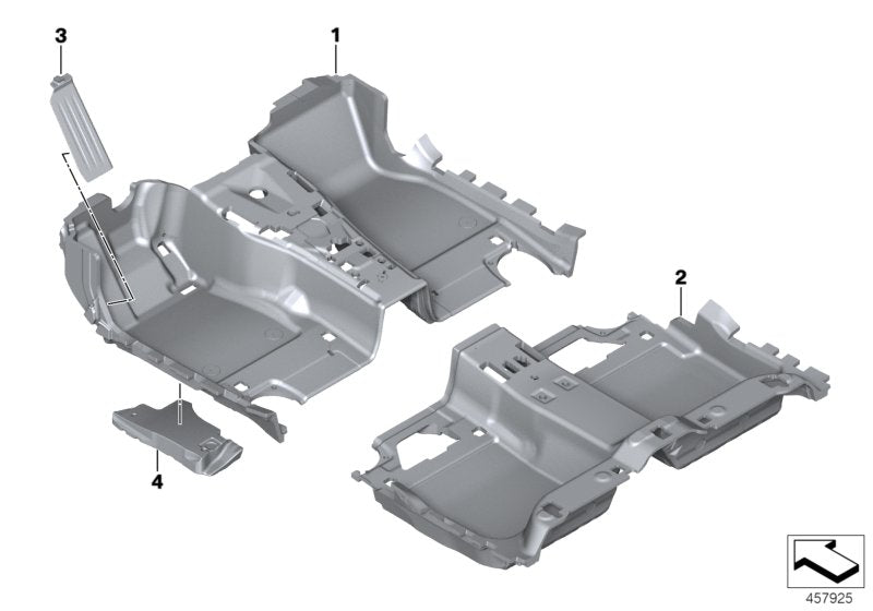 Genuine BMW 51478067649 G11 Floor TriCover, Front M CANBERRABEIGE (Inc. 740iX, 730Li & 725Ld)