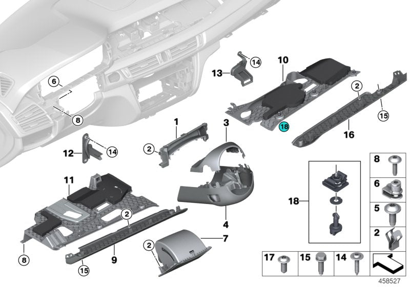 Genuine BMW 51459288816 F15 F16 Folding Box, Driver's Side CANBERRABEIGE (Inc. X6 & X5 25dX)