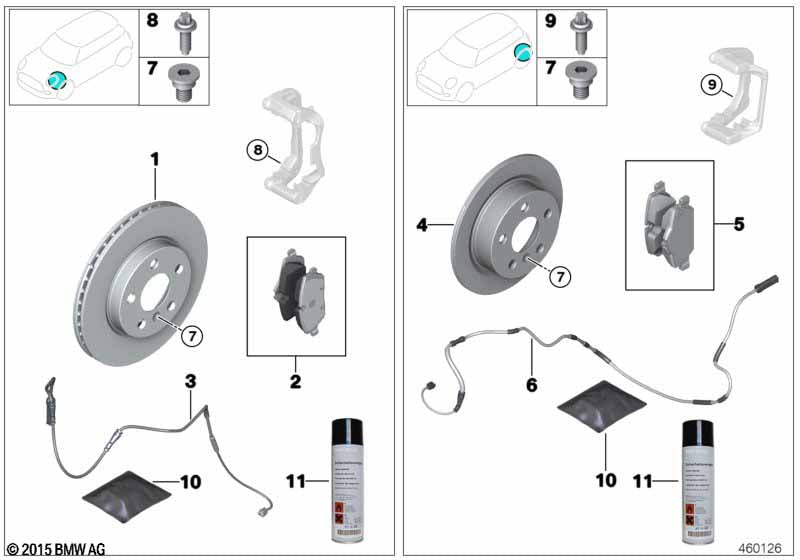 Genuine BMW 34351543830 Brake Pad Wear Sensor, Front Left | ML Performance UK Car Parts