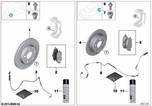 Genuine BMW 34351543830 Brake Pad Wear Sensor, Front Left | ML Performance UK Car Parts