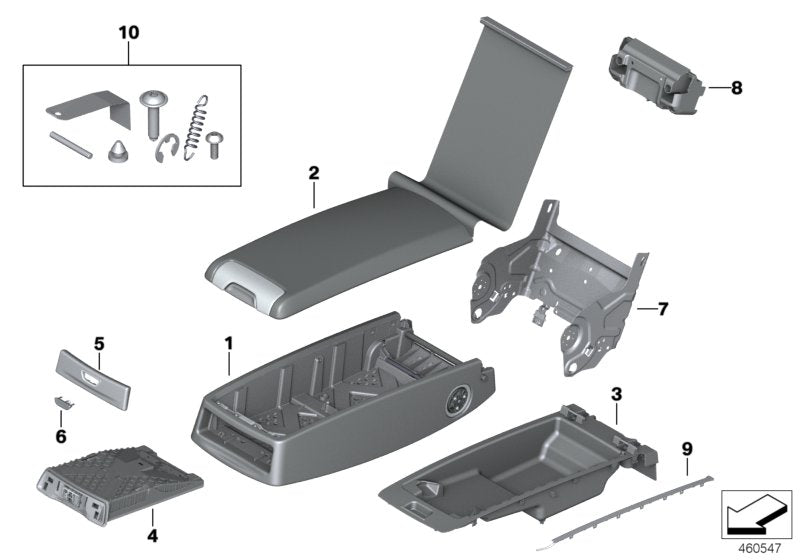Genuine BMW 52208066692 G11 Cover, Cup Holder FINELINE METALL (Inc. 740dX, 740i & 745e)