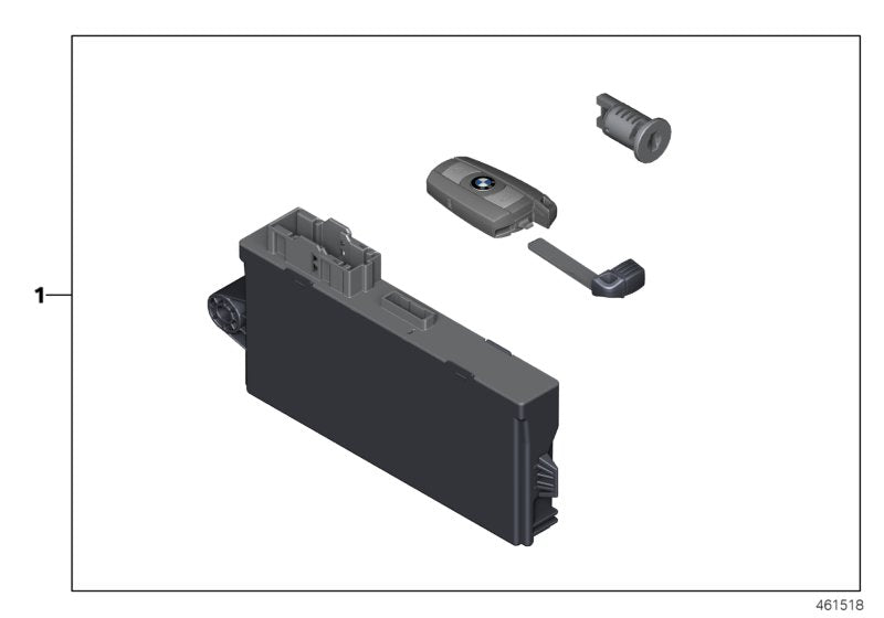 Genuine BMW 51210037590 E84 Set Uniform Lock.Syst. W/Cas Cntrl(Code) 315 MHZ (Inc. X1)