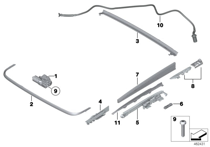 Genuine BMW 54107181949 Water Outlet Hose Rear L=1443 (Inc. 750LiX 4.0, 760Li & 740LdX)