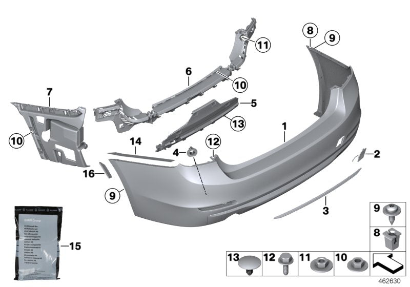 Genuine BMW 51127312749 Flap, Towing Eye, Primed (Inc. 328dX, 328iX & 335i)