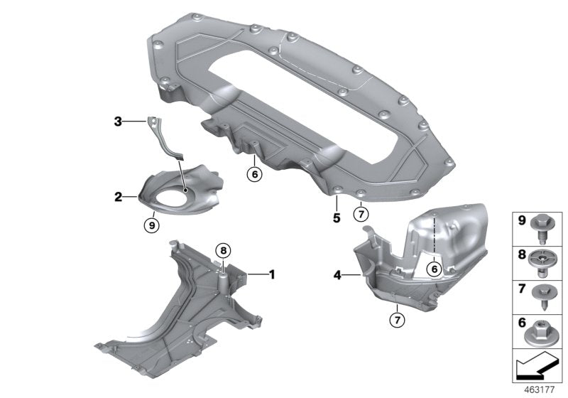 Genuine BMW 51758491263 G11 Underbody Paneling, Left PHEV (Inc. 740e, 745e & 745Le)