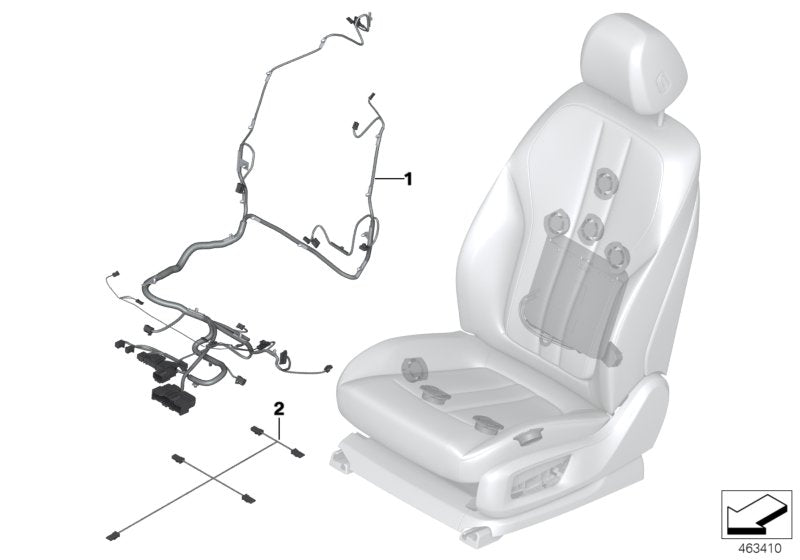 Genuine BMW 61129390347 G32 G30 G31 Wiring Harness Comfort Seat Left (Inc. 630d, 520i & 640dX)