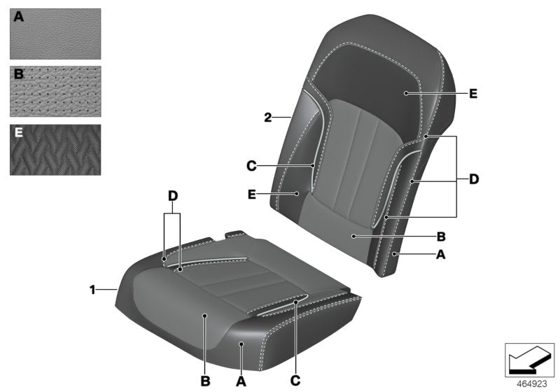 Genuine BMW 52207989170 G11 Cover, Comfort Seat, Perf. Leather,Right INDIVIDUAL (Inc. M760iX, 750LiX 4.4 & 730LdX)