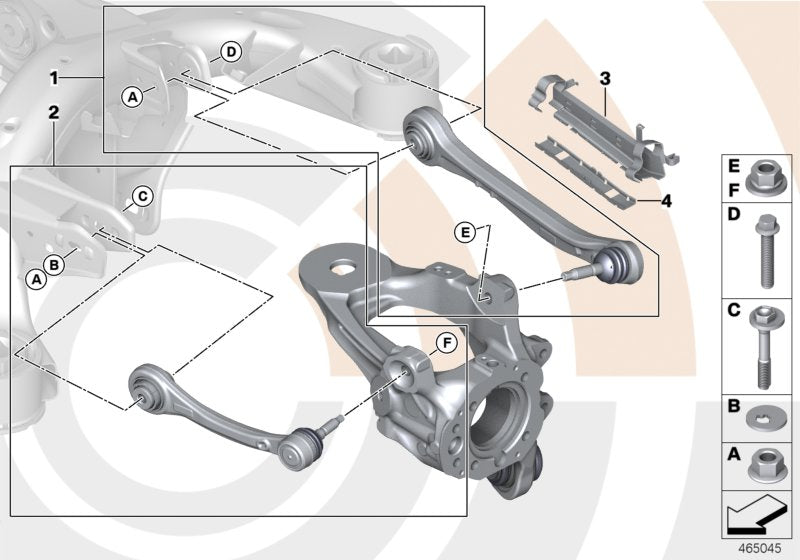 Genuine BMW 33322413629 E72 E70 F16 Repair Kit, Control Arm, Left VALUE LINE (Inc. X5 & X6 35dX)