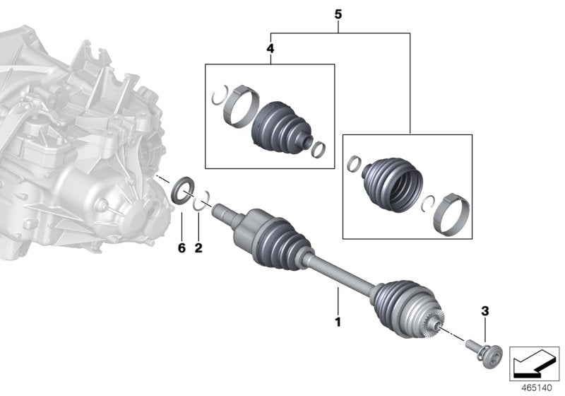 Genuine BMW 31608611927 Output Shaft Left (Inc. One, One First & One D)