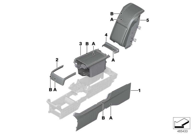 Genuine BMW 51167991182 Trim, Rear Console INDIVIDUAL (Inc. 730Ld, 740i & 740Le)