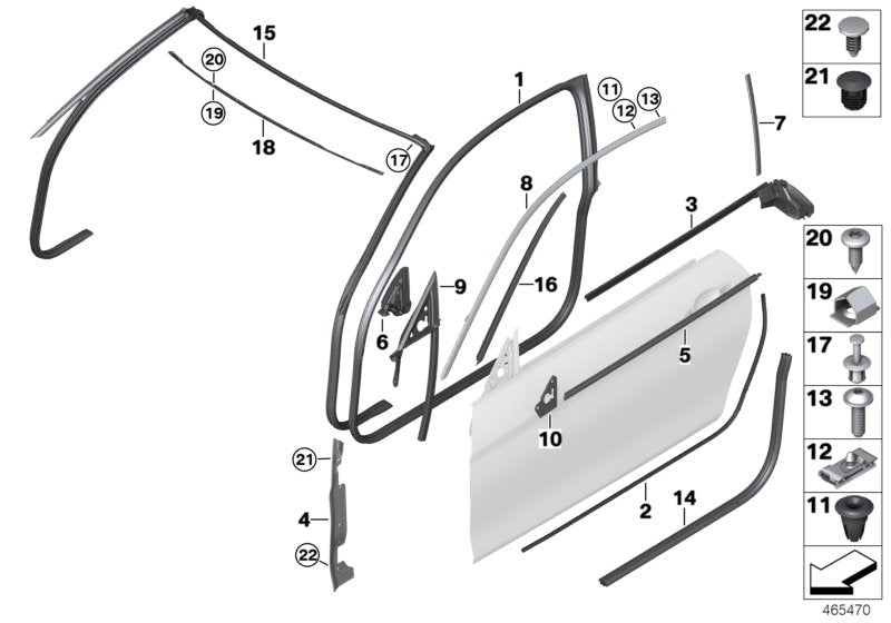 Genuine BMW 51337401151 Corner Moulding, Left TOP HIFI (Inc. 435iX, 420i & 435i)