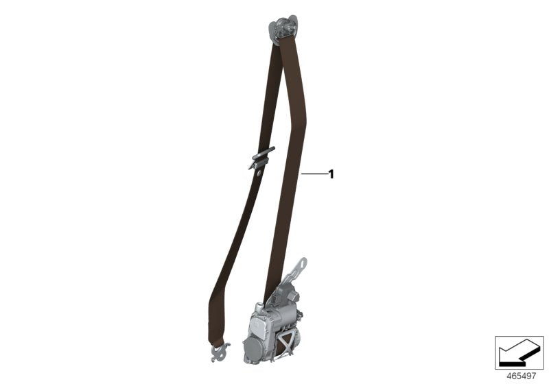 Genuine BMW 72117988868 G11 Upper Belt, Front Right OYSTER (Inc. 730Ld, 740dX & 745e)