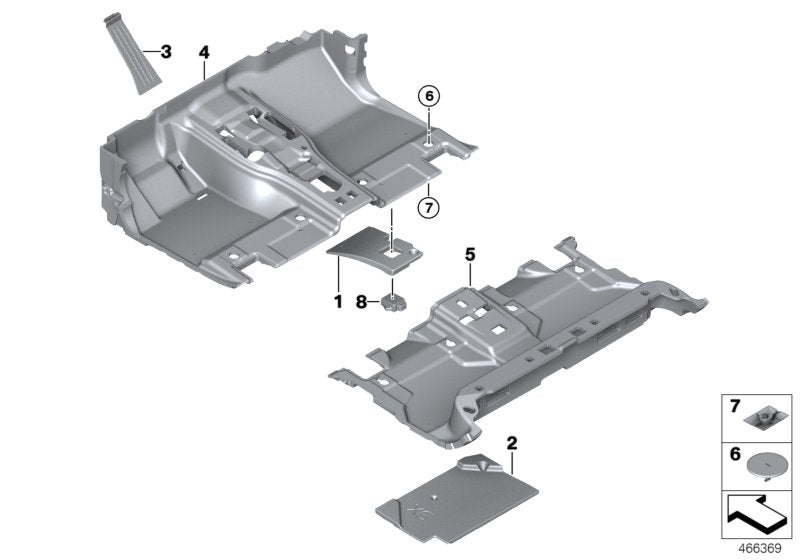 Genuine BMW 51478089727 Floor TriCover, Front CANBERRABEIGE (Inc. X6)