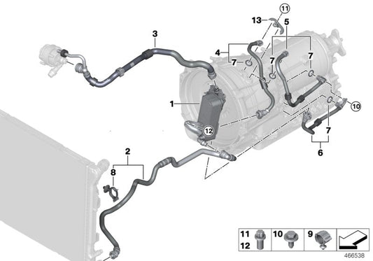 Genuine BMW 17228644295 Bracket For Transmission Oil Cooler (Inc. 330e)