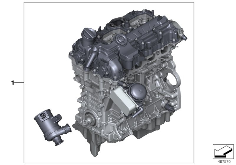 Genuine BMW 11002420105 F22 Exch. Short Engine N26B20A (Inc. 228i, 328i & 428i)