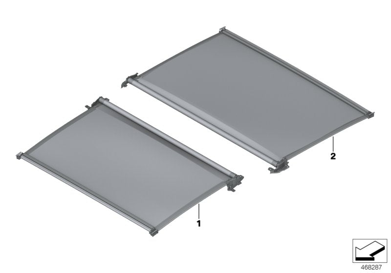 Genuine BMW 54107989114 Roller Sunblind Alcantara Rear OYSTER (Inc. 750LiX, 740i & 725Ld)
