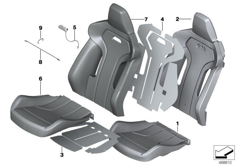 Genuine BMW 52108058490 Heating Element, Sports Backrest (Inc. M3, M4 GTS & M4)