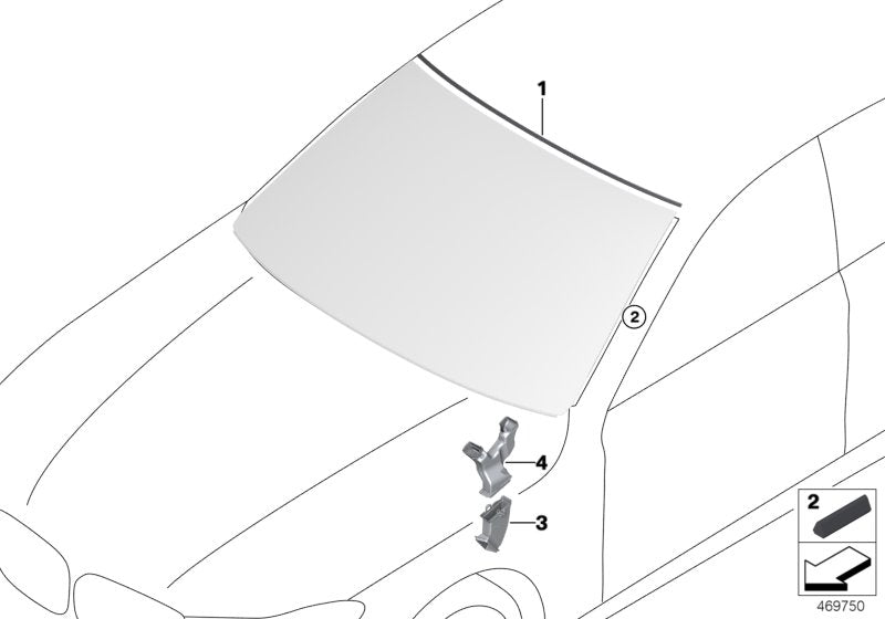 Genuine BMW 61667357252 G11 Water Drain Channel, Upper Right (Inc. 730i, 730Li & 740Li)