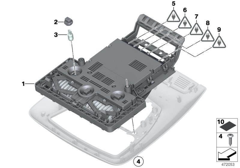 Genuine BMW 61319232055 Rep. Kit For Switch Module, Headliner (Inc. Alpina B7L, 740LiX & 525dX)