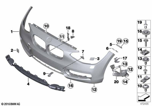 Genuine BMW 51117245733 Grill, Air Intake, Center | ML Performance UK Car Parts