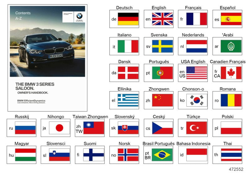 Genuine BMW 01402926545 Owner's Manual For PL (Inc. 325d, 328iX & 316d)