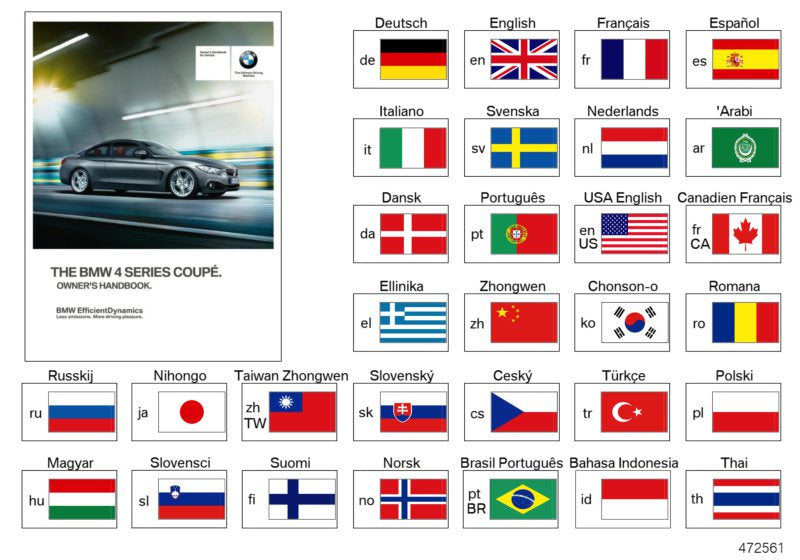 Genuine BMW 01402973882 Owner's Manual For FRCA (Inc. 428iX, 440i & 430i)