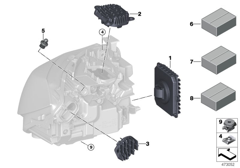 Genuine BMW 63117493238 Led Module, Daytime Running Lights, Rgt (Inc. 320d, 318d & 320i)