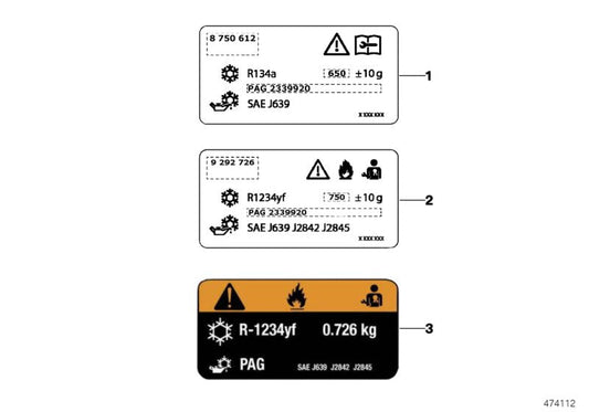 Genuine BMW 71236995657 G11 Label, Coolant 750+/-15G (Inc. 520i, 550iX 4.0 & i3 120Ah)