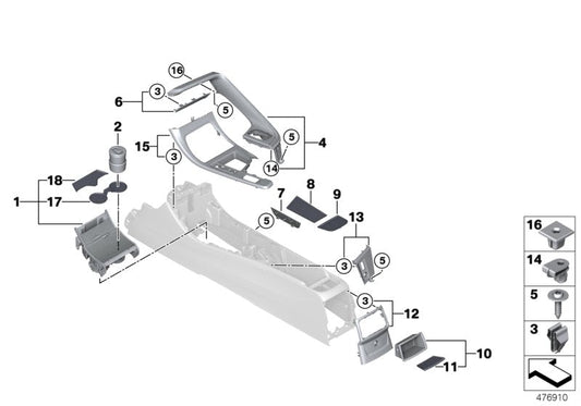 Genuine BMW 51169292532 F39 Insert Mat, Storage Compartment (Inc. X1 & X2 M35iX)