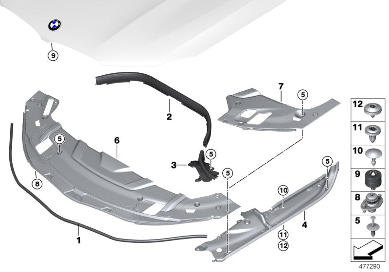 Genuine BMW 51767438428 G32 Cover Engine Compartment Center (Inc. 630dX, 630d & 640i)