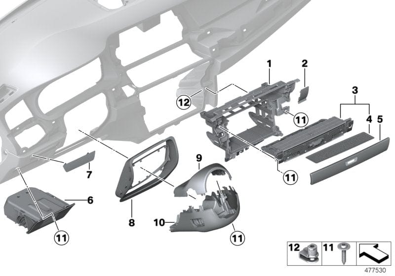 Genuine BMW 51169199125 Folding Box, Driver's Side VENETOBEIGE (Inc. 535d, 535dX & 528i)
