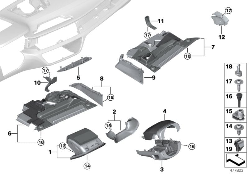 Genuine BMW 51456993887 G11 Trim Panel, Steering Column, Top DARK COFFEE (Inc. 730LdX, 740i & 730d)