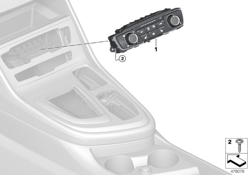 Genuine BMW 64119363540 F46 Air Conditioning Control (Inc. 225i, 220i & 218d)