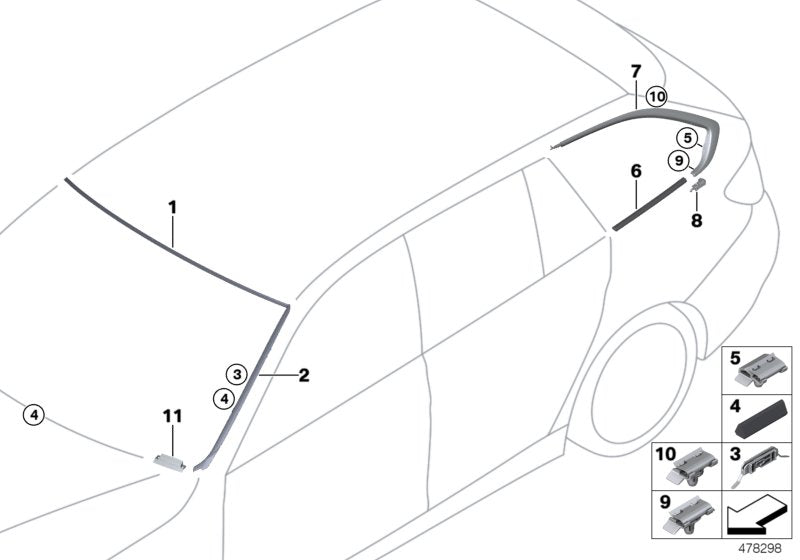 Genuine BMW 51377317039 Connection Rail, Left (Inc. 318i, 328i & 316d)