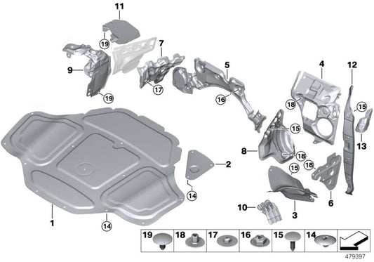 Genuine BMW 51487330746 G11 Sound Insulation, Partition, Inner Right LHD (Inc. 750LiX, 750LiX 4.4 & 740i)