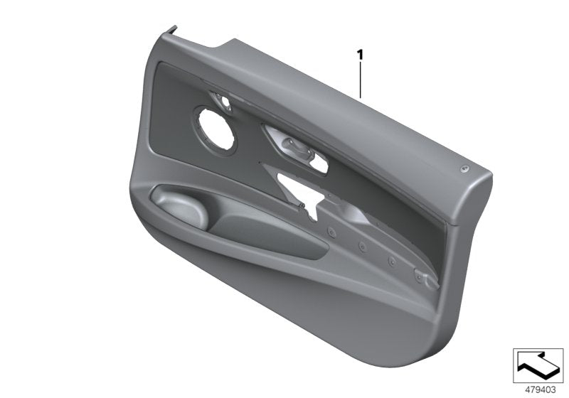 Genuine BMW 51417321243 Door Panel, Leather, Front Left SCHWARZ/OYSTER (Inc. 340i, 330i & 330d)