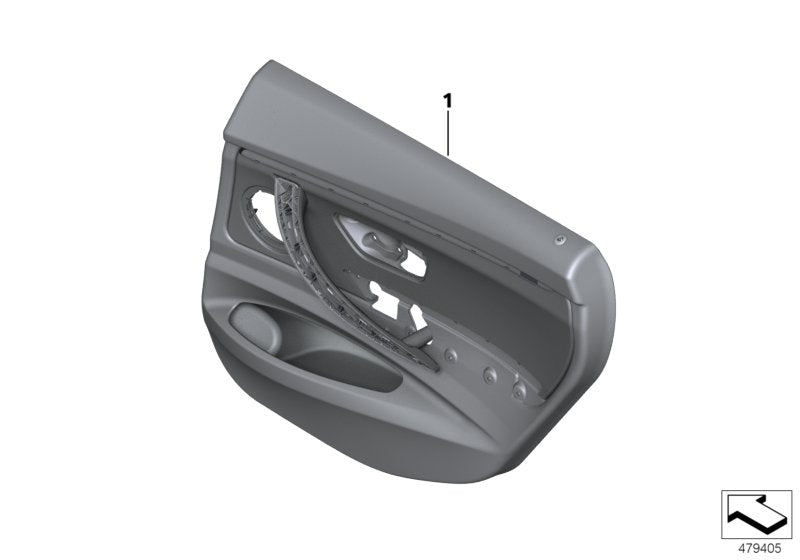 Genuine BMW 51427404409 Door Lining Leather Rear Left OYSTER (Inc. 320d, 330dX & 330d)