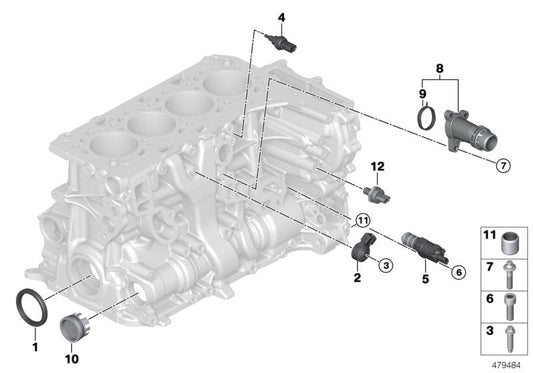 Genuine BMW 13629907870 G21 Star-Socket Screw BM8X30-8.8 ZNS3 (Inc. X3 30i, 530eX & X1 20i)