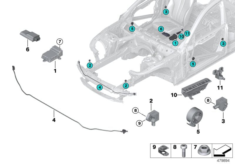 Genuine BMW 65779343380 G32 F90 G31 Sensor Seat (Inc. X7 50iX, 530dX & 640i)